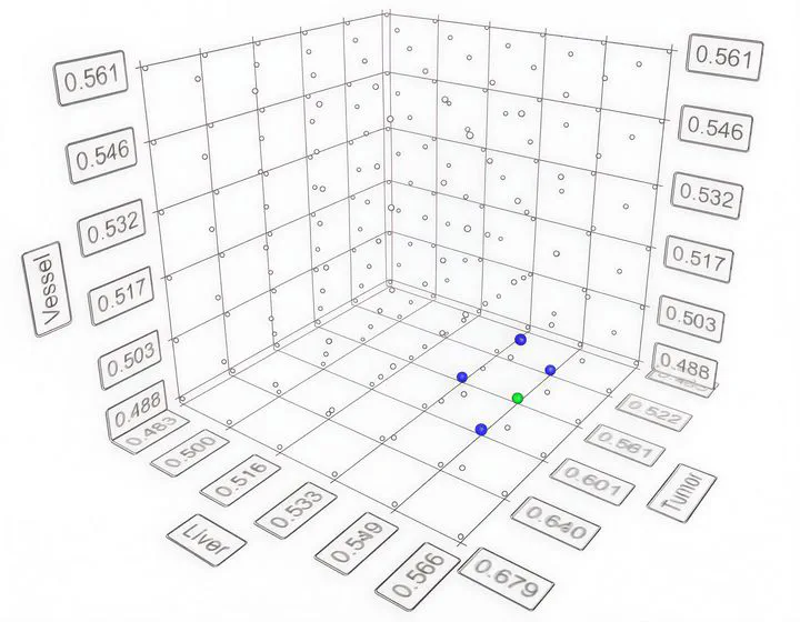 Parameter space of material properties and outcome